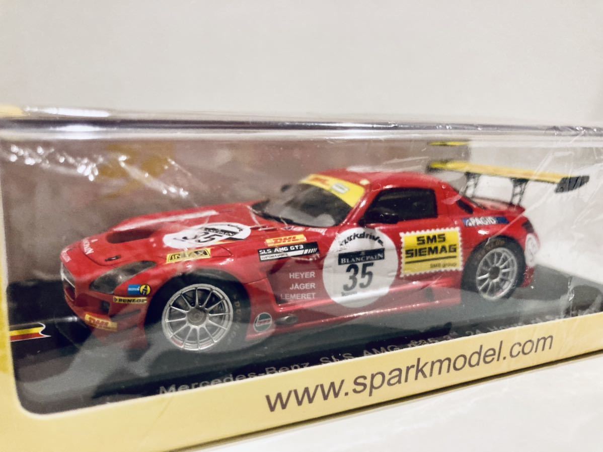 1/43 Spark メルセデス ベンツ SLS AMG #35 3rd 24hours Of Spa 2011 (300 SEL 6.8 1971 オマージュカラー)