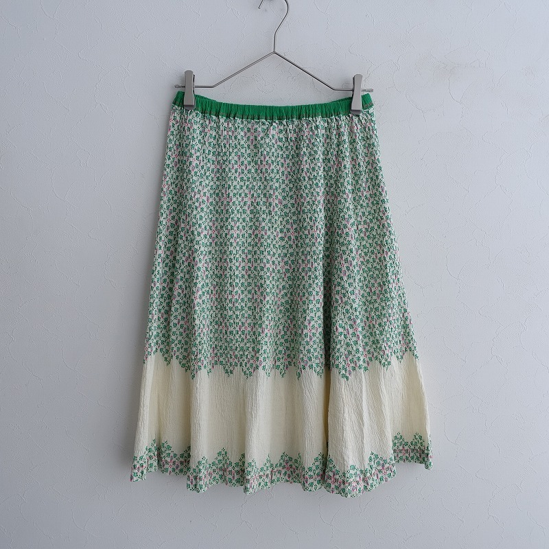 □ツモリチサト TSUMORI CHISATO *コットン楊柳ガーゼプリントフレア