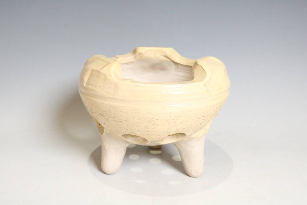 白泥 名工煎茶道具 涼炉・茶銚・涼炉台 3点セット 銘「春