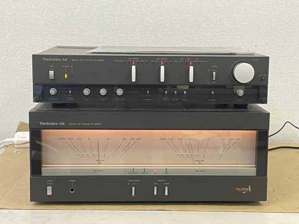 Technics A-6 A-5 コントロールアンプ セット 取扱説明書付き 動作確認