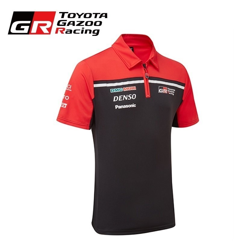 ☆【TOYOTA GAZOO Racing】WRC 2021 オフィシャル 赤黒 ZIPポロシャツ