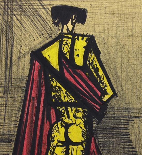 ベルナール•ビュッフェ 「闘牛士 」マタドール 絵画 リトグラフ