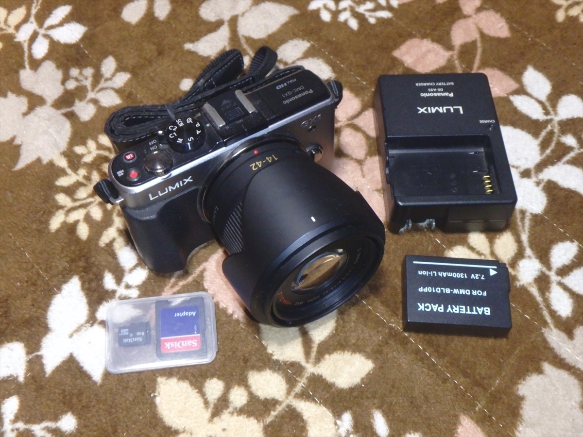 送料無料 PANASONIC ミラーレス一眼 DMC-GX1 14-42mm レンズ付き