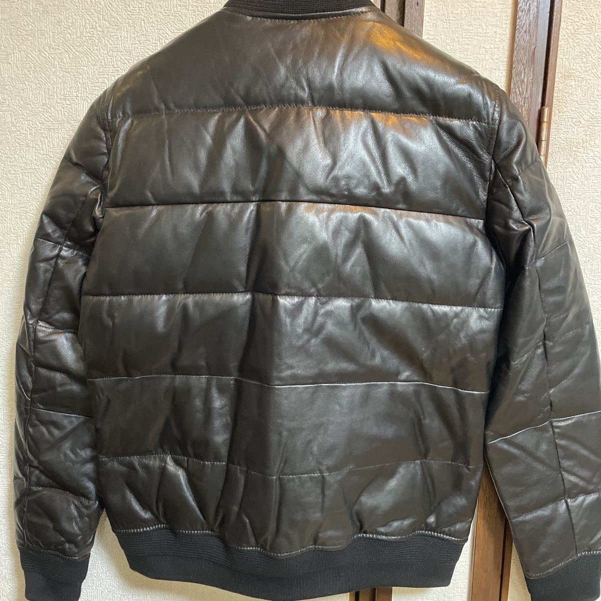 Gabriel 羊革 MA-1タイプ レザーダウンジャケット 4XL｜ファッション