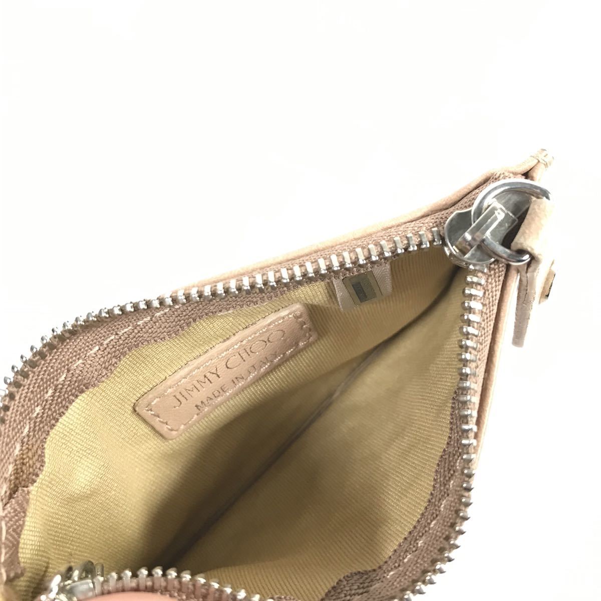 【ジミーチュウ】本物 JIMMY CHOO コインケース 星スタッズ 小銭入れ キーリング付き 財布 本革 レザー メンズ レディース 伊製 送料370円