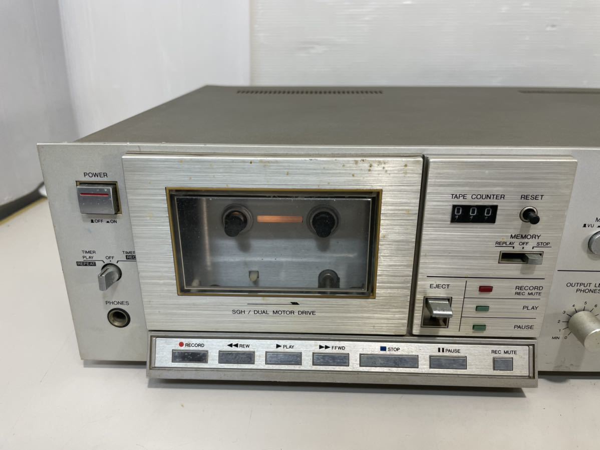 AIWA AD-F60M カセットデッキ 通電確認 現状ジャンク品 アイワ AIWA AD