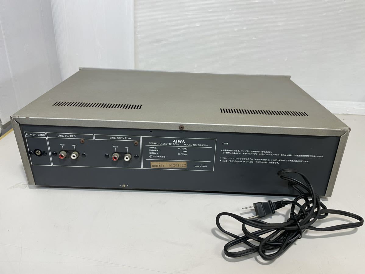 AIWA アイワ カセットデッキ AD-F60M ステレオカセットデッキ J 0 1