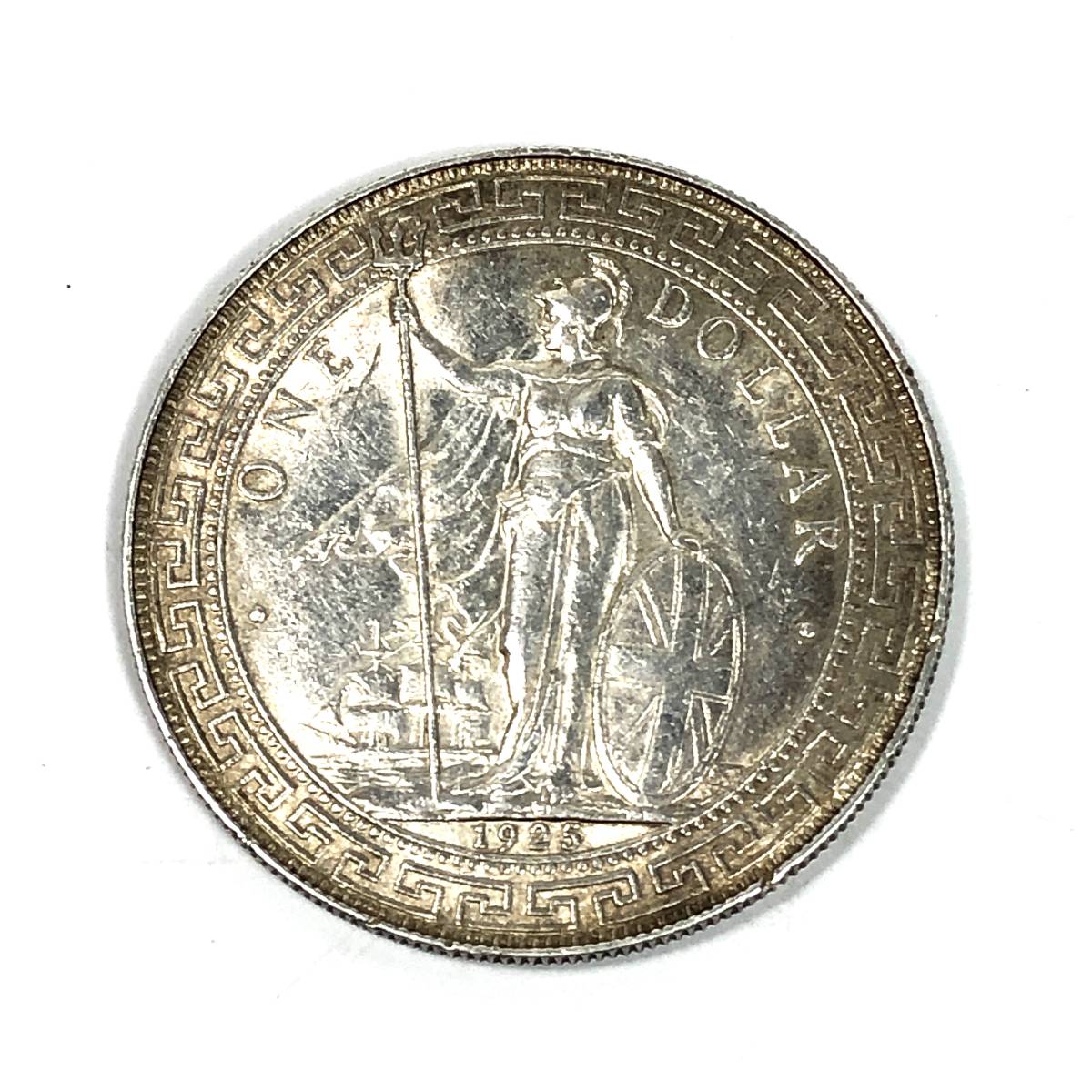 ▽香港 イギリス 貿易銀 重さ26.9g 直径38.7mm 壹圓銀貨 ONE DOLLAR