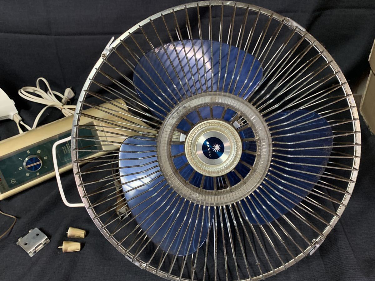 動作OK 昭和レトロ 壁掛け扇風機 まとめて SANYO National 紫 青 EF