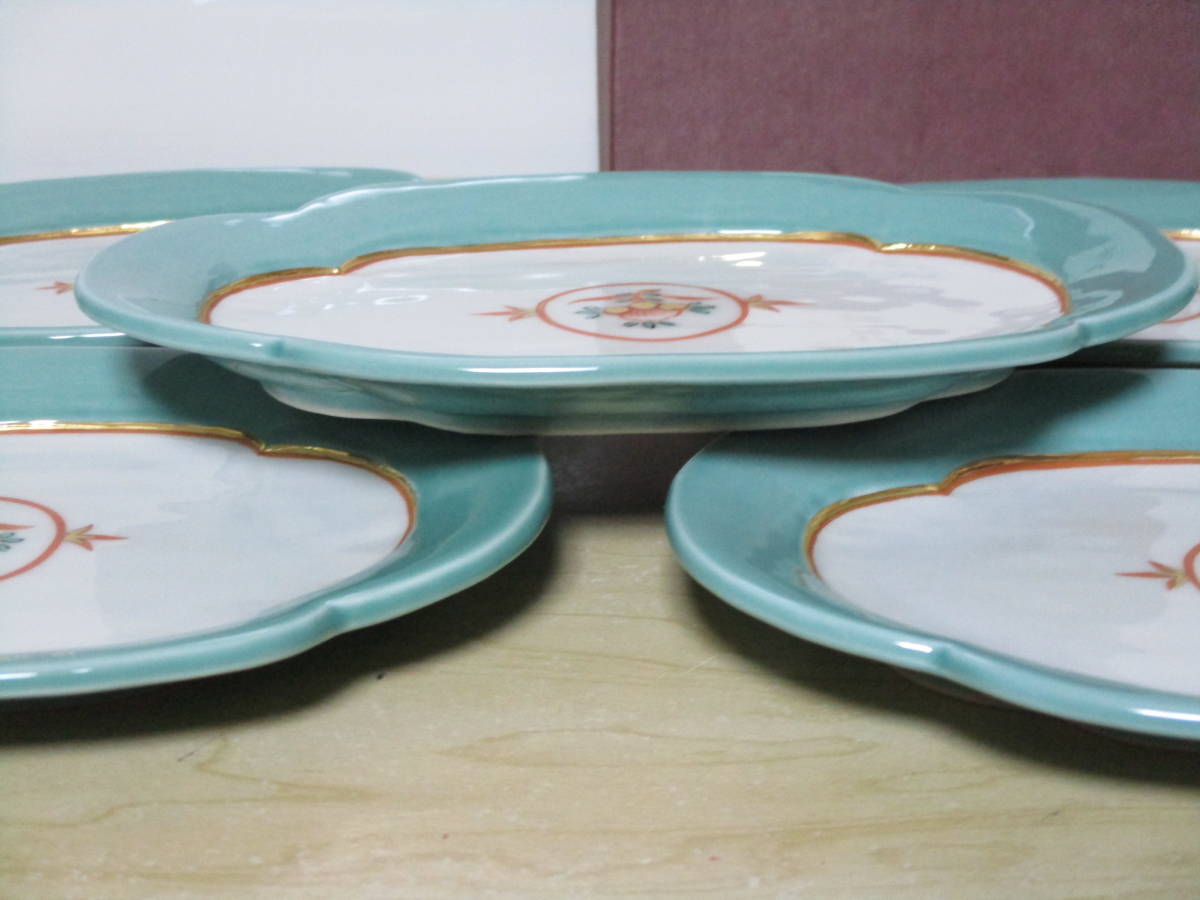 たち吉 青嵐 未使用 大皿と取皿5枚 たち吉 青嵐 未使用 大皿と