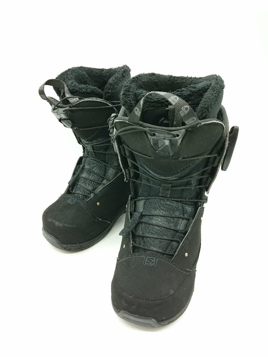 クロスファイブ スノーボード BOA ブーツ 27.5cm X5 メンズ ◆ salomon◇KIANA/スノーボードブーツ/23cm/クイックレーシング/BLK