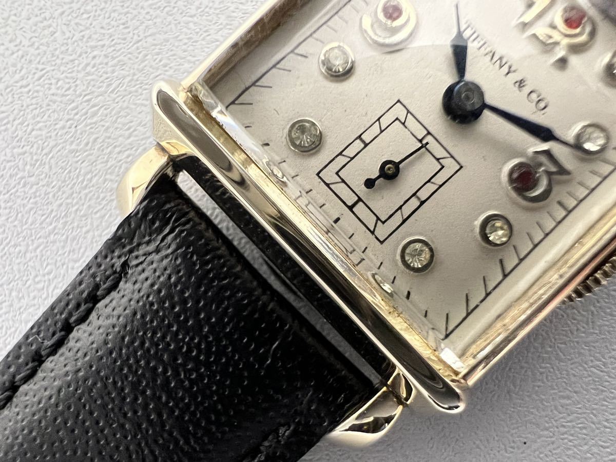 腕時計 Tiffany & Co. ティファニー 手巻き レザーベルト 10KRGP 腕時計 Tiffany & Co. ティファニー 手巻き レザーベルト 10KRGP