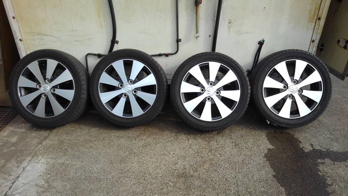 中古 スズキ 純正 アルミ ホイール 165/55R14 タイヤ交換前提 4H PCD 