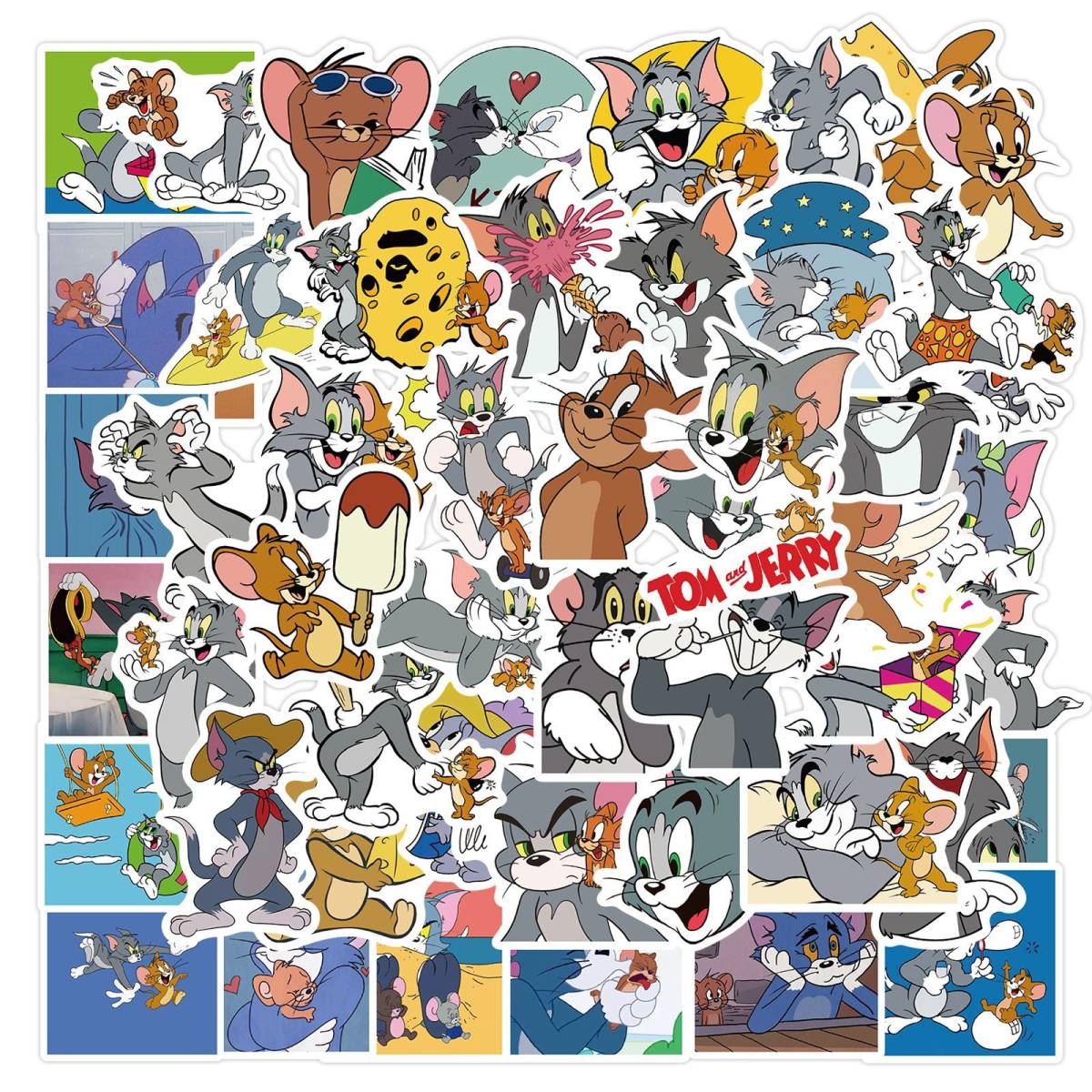 トムとジェリー 猫とネズミ Tom And Jerry アメリカアニメ アニメ シール ステッカー50枚sl ステッカー デカール 売買されたオークション情報 Yahooの商品情報をアーカイブ公開 オークファン Aucfan Com