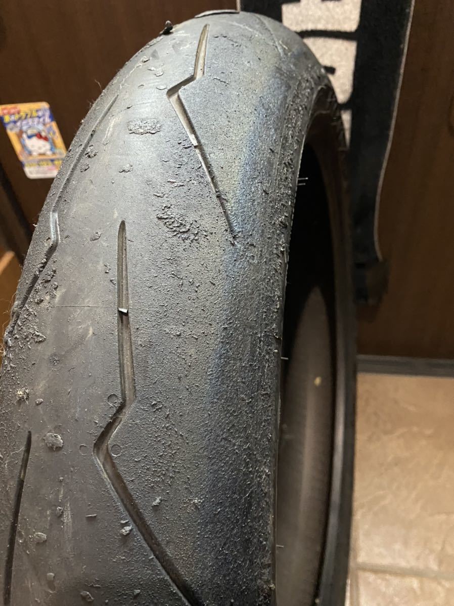 中古MCタイヤ PIRELLI DIABLO SUPERCORSA V2 SC1 120/70ZR17 ピレリ ディアブロ スーパーコルサ 120 70 17 3417 K1727