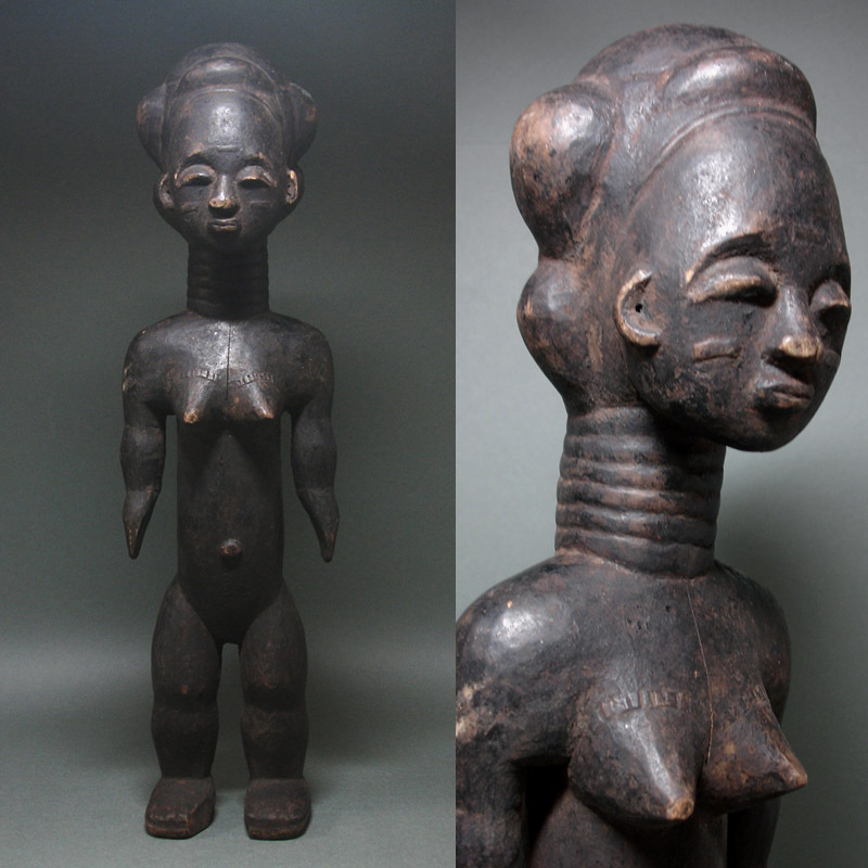 即納！アフリカ プリミティブアート お土産 置物 木彫り 夫人ペア