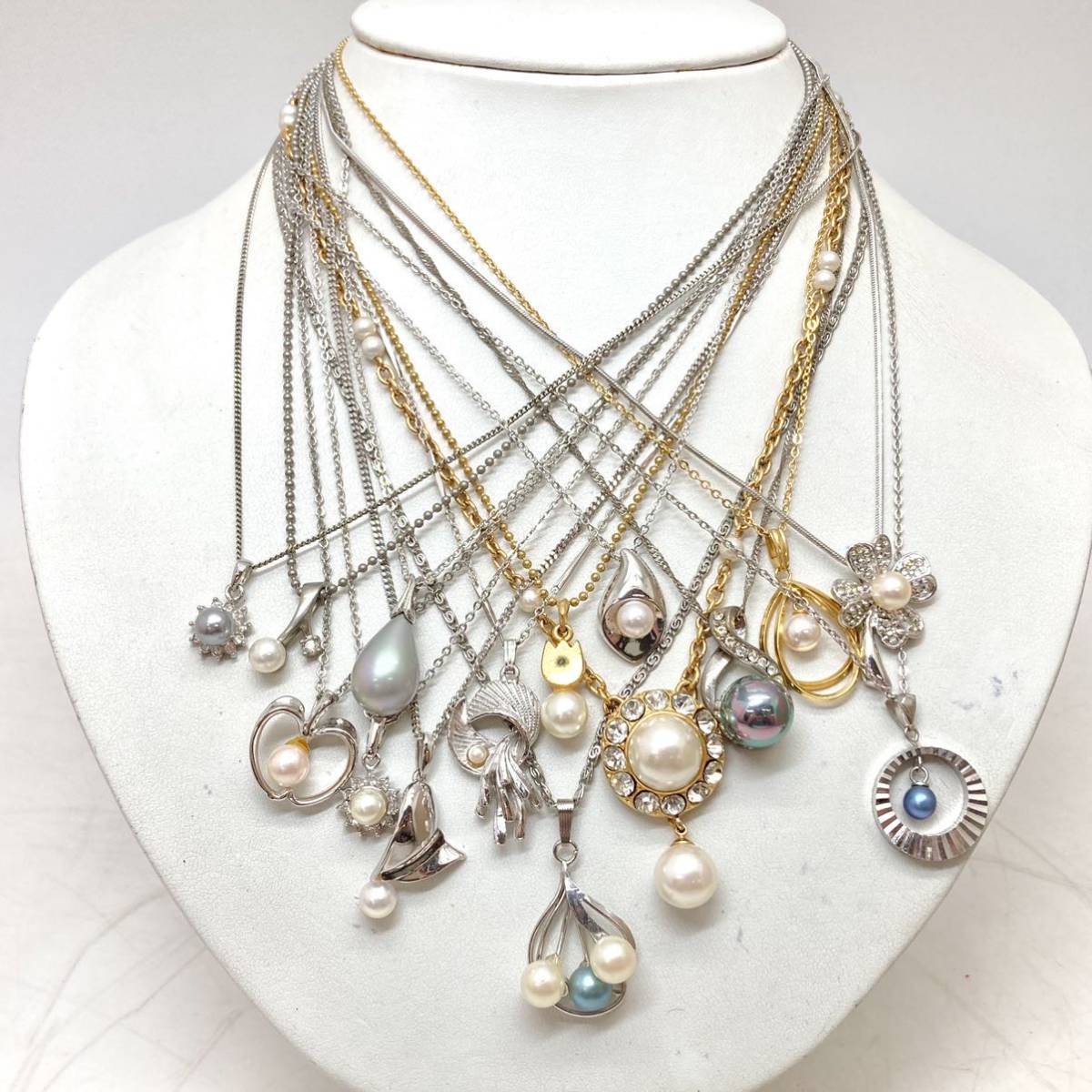 □パールペンダント15点おまとめ□総重量約75.0g アコヤ タサキ 真珠 