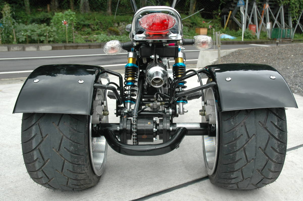 ◎125cc青色クラッチ付トライク完成車○デフ付モンキー好燃費 中央 
