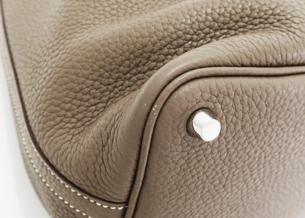 ◆美品【HERMES エルメス】ピコタンロックPM ハンドバッグ エトゥープ/シルバー金具 エルメス HERMES ハンドバッグ エタン キュイーブル 中古極美品