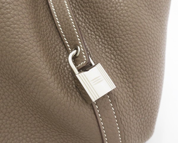 ◆美品【HERMES エルメス】ピコタンロックPM ハンドバッグ エトゥープ/シルバー金具 エルメス HERMES ハンドバッグ エタン キュイーブル 中古極美品