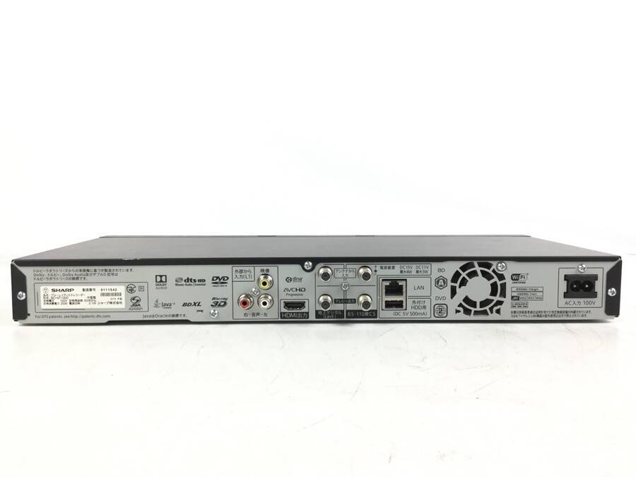 1TB 3番組同時録画 シャープ ブルーレイレコーダー BD-NT1000 シャープ