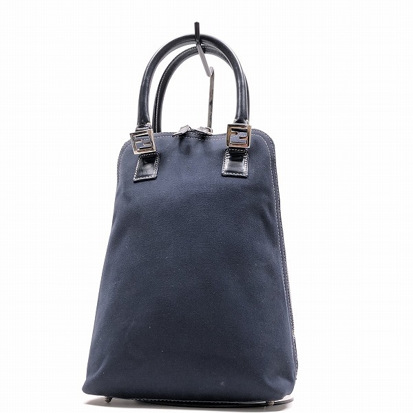 ○超美品 フェンディ FENDI あなたの街歩きにぴったり ハンド バッグ 紺 ネイビーA19-009
