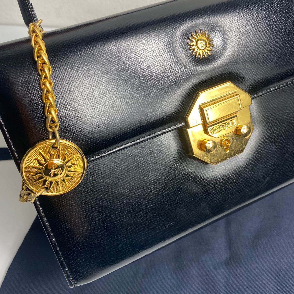 1円 級 超稀品 Versace ヴェルサーチ ハンドバッグ バニティ ボックス 
