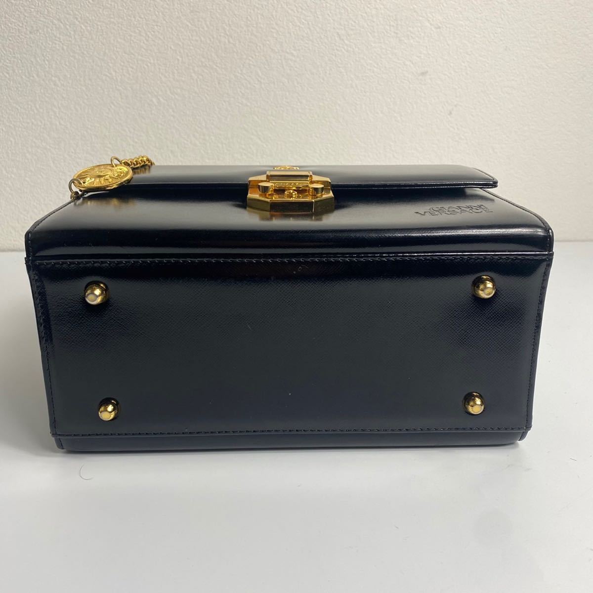 1円 級 超稀品 Versace ヴェルサーチ ハンドバッグ バニティ ボックス 