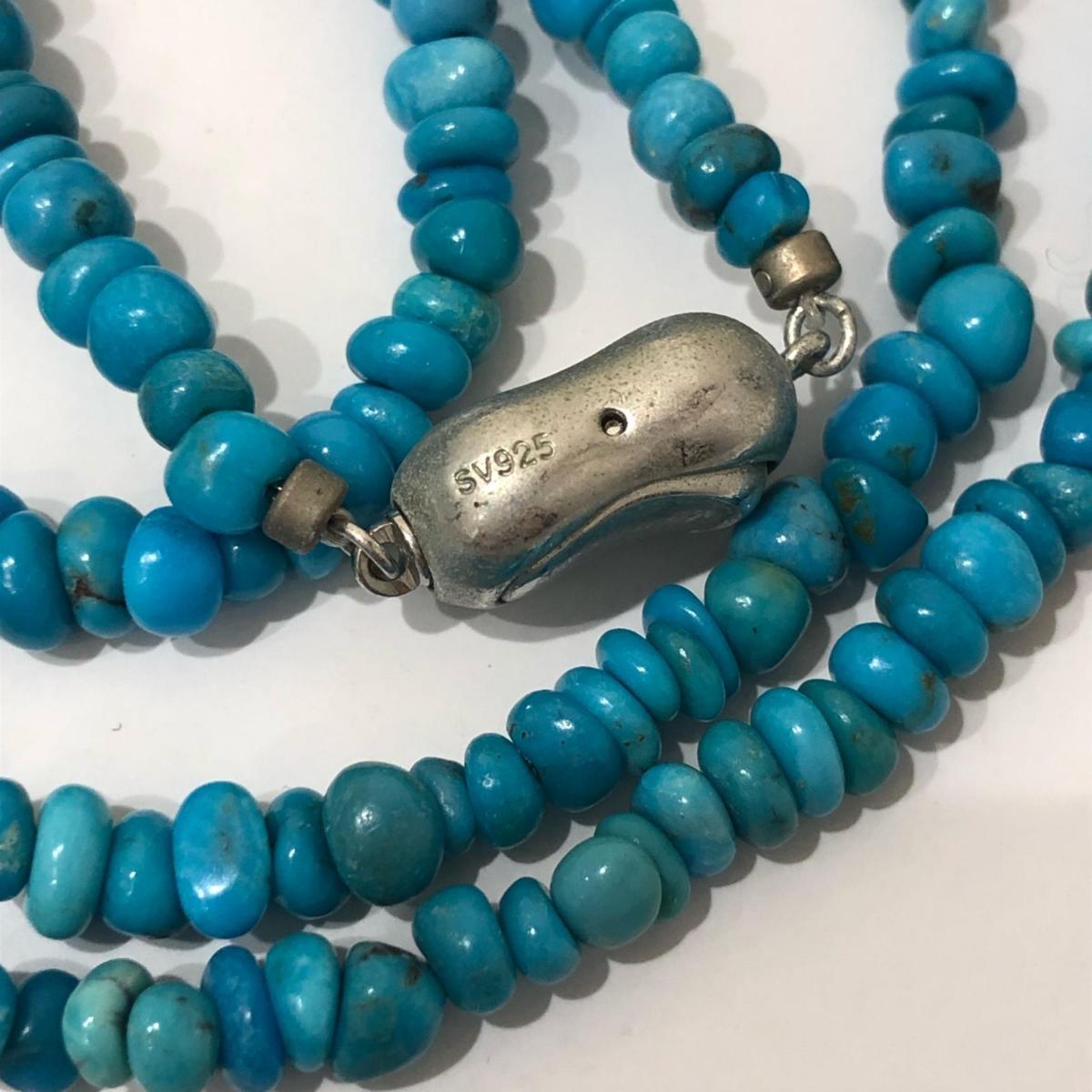 ターコイズ チャンルー ネックレス トルコ石 CHAN LUU M119 925刻印 