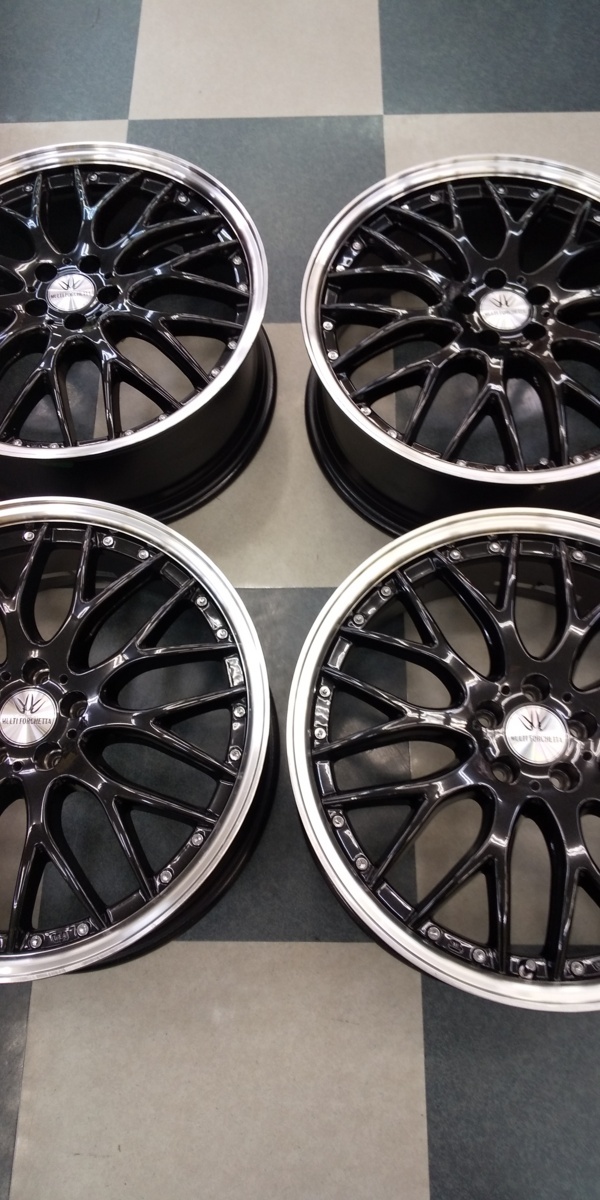 中古品 ロクサーニ マルチフォルケッタ 19インチ 7.5J +48 5H114.3 タイヤ付き 225/35R19 クラウン ロクサーニ マルチフォルケッタ 19インチ 19×7.5J+48 114.3-5H ラジアル