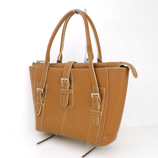 ロエベ LOEWE キャメル レザー ハンドバッグ レディース ベルトデザイン ブランドバッグ 鞄【kk】【中古】 LOEWE ロエベ レザー ロゴ バルセロナ ブランド