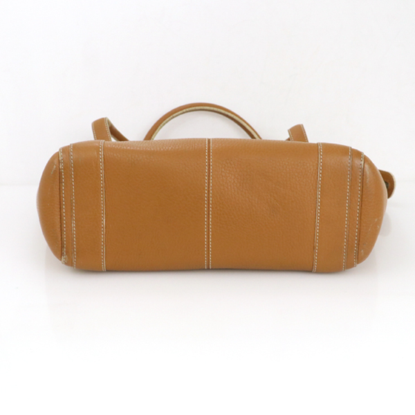 ロエベ LOEWE キャメル レザー ハンドバッグ レディース ベルトデザイン ブランドバッグ 鞄【kk】【中古】 LOEWE ロエベ レザー ロゴ バルセロナ ブランド