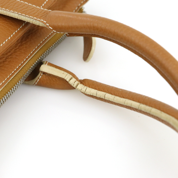 ロエベ LOEWE キャメル レザー ハンドバッグ レディース ベルトデザイン ブランドバッグ 鞄【kk】【中古】 LOEWE ロエベ レザー ロゴ バルセロナ ブランド
