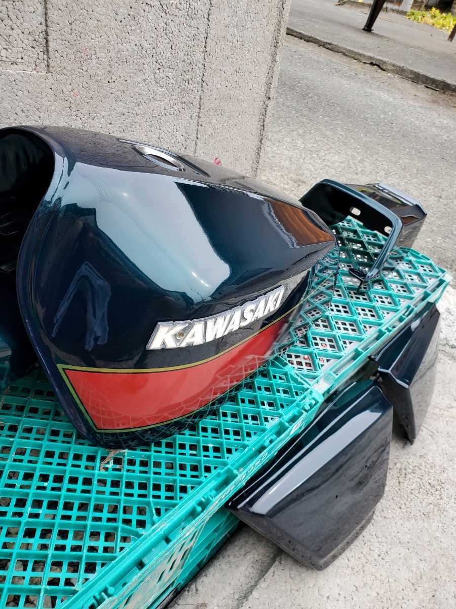 Z400FXE4純正カラー、ルミナスガンブルー、外装セット、FX、KAWASAKI