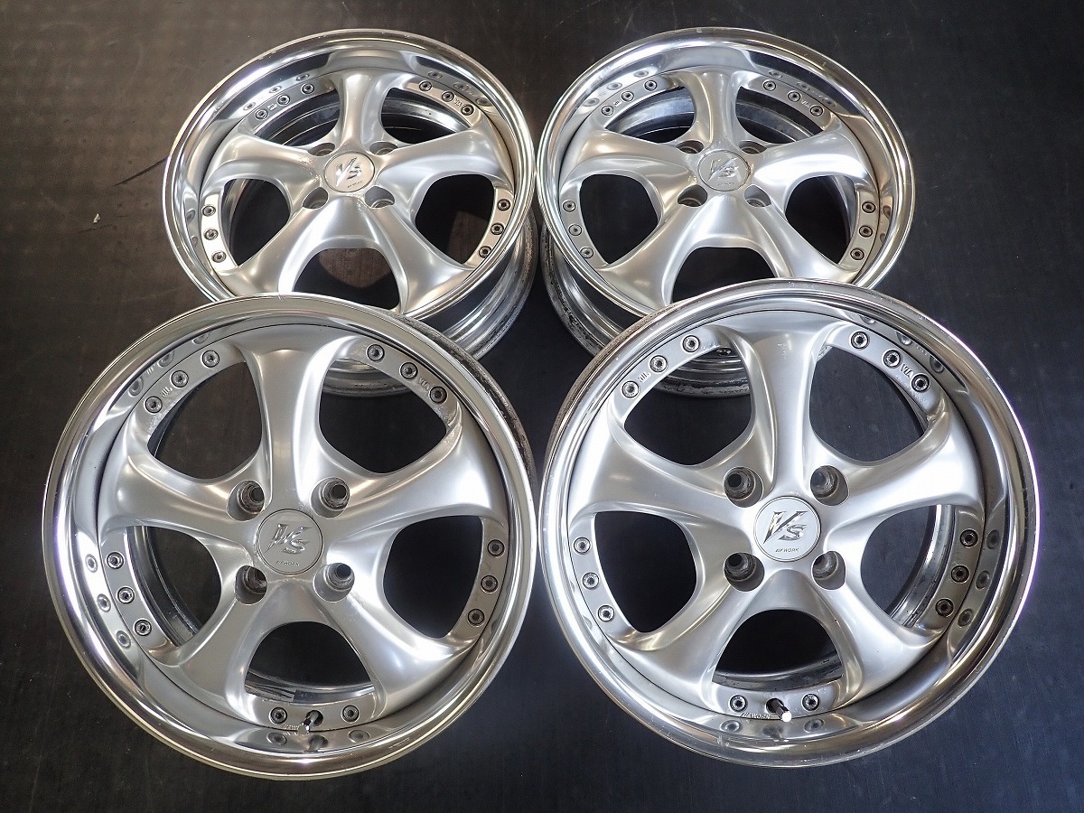 100%新品，限定セール HI8577 15インチ 4本 WORK VS 軽自動車 コンパクトカー インチアップなどに アルミ 15&times;5.5J 100/4H ET40(社外品)｜売買されたオークション情報、yahooの商品情報をアーカイブ公開 - オークファン 4穴