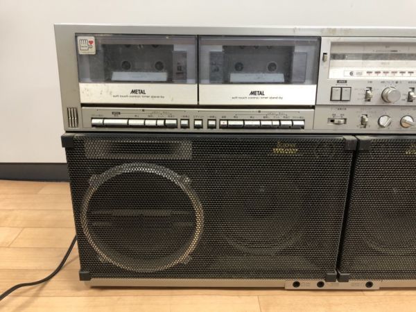 F607-M5-2007 △ SHARP シャープ ラジカセ GF-909 ラジオカセットデッキ オーディオ機器 通電確認済み ①