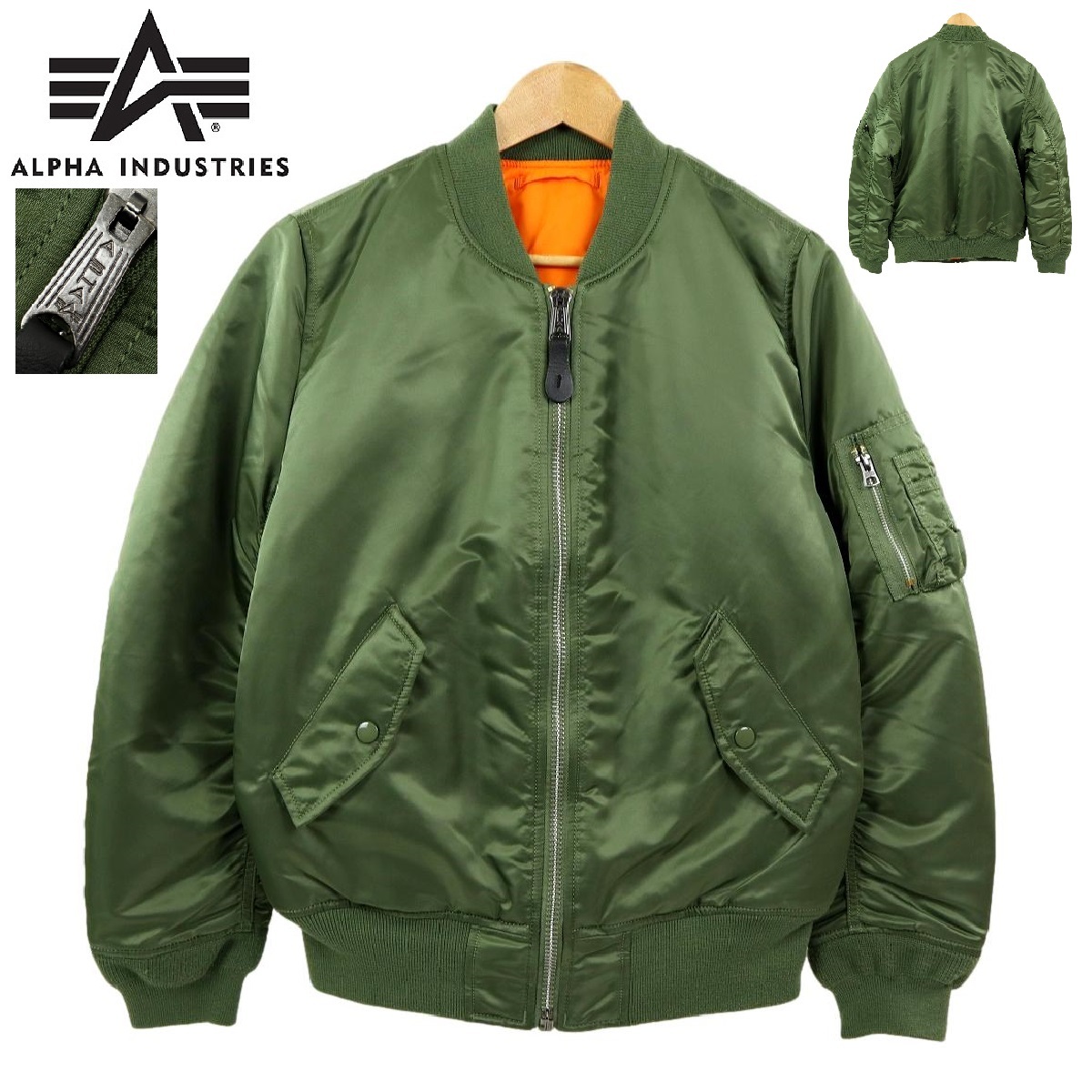 T79】【新品同様】ALPHA INDUSTRIES アルファインダストリーズ MA-1 