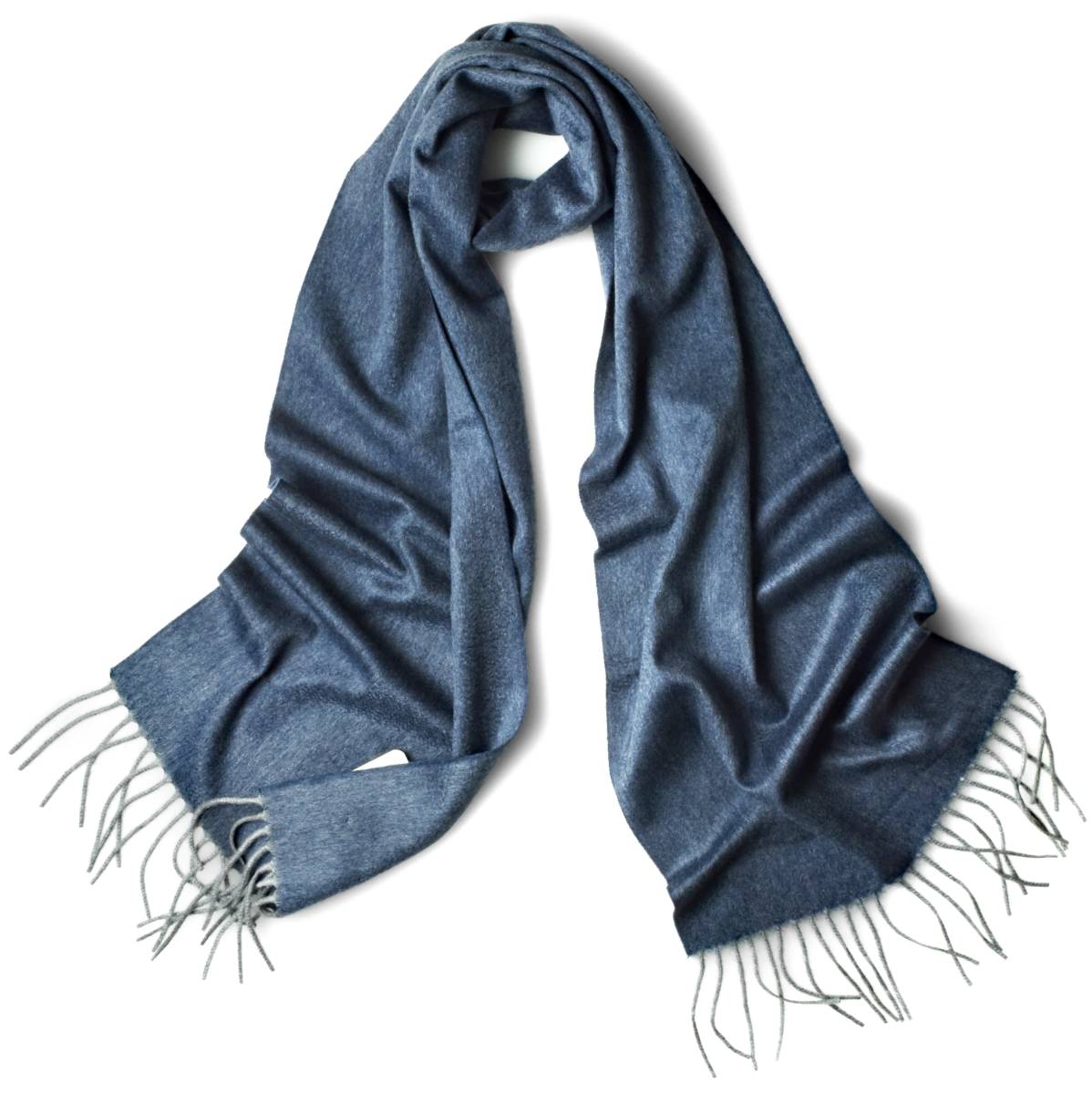 9万【カシミアの名手 ルイジ コロンボ 新品】◇極上の心地よさと暖かさのカシミア100%◇サッと一巻きで品格醸すカシミアビーバーマフラーgb
