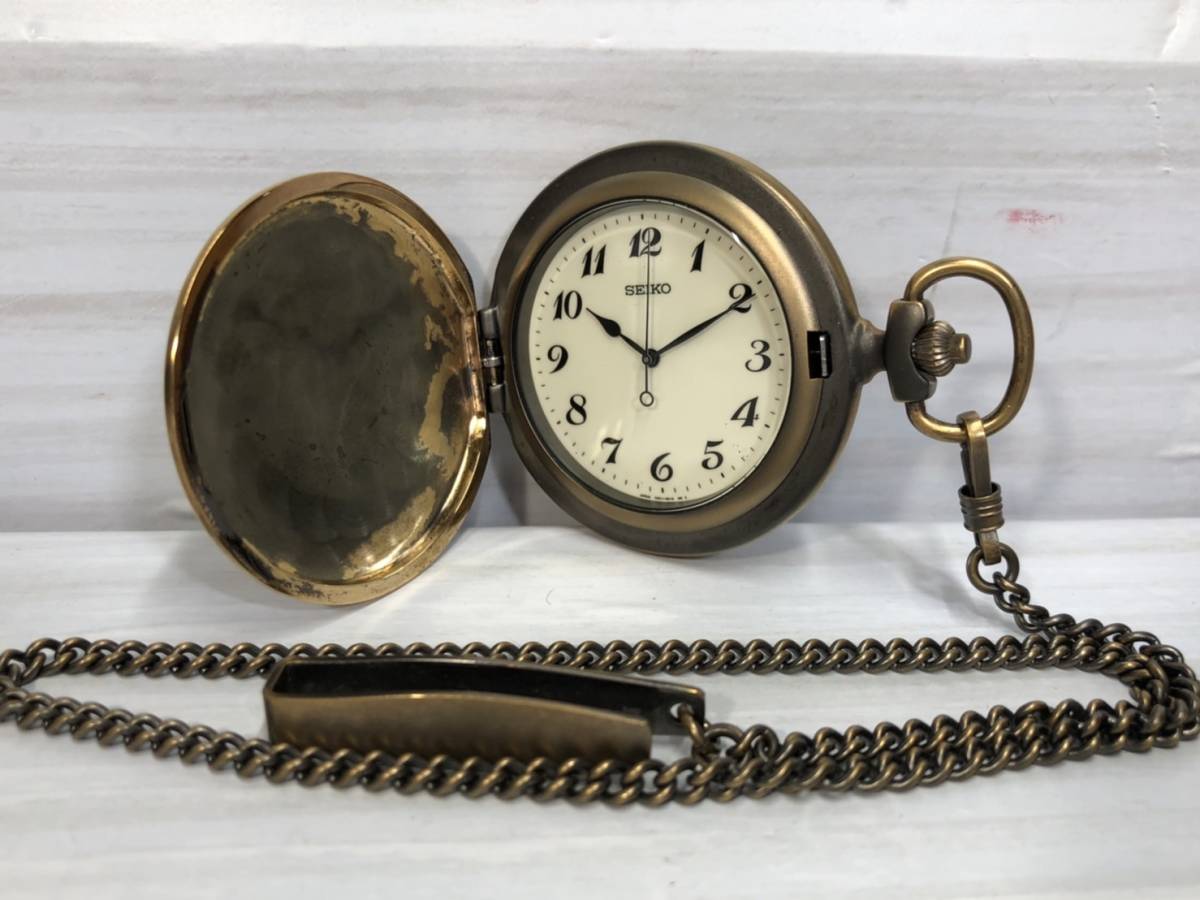 ○【IH-1676】中古品 不動品 SEIKO セイコー 懐中時計 7N21-0A10 