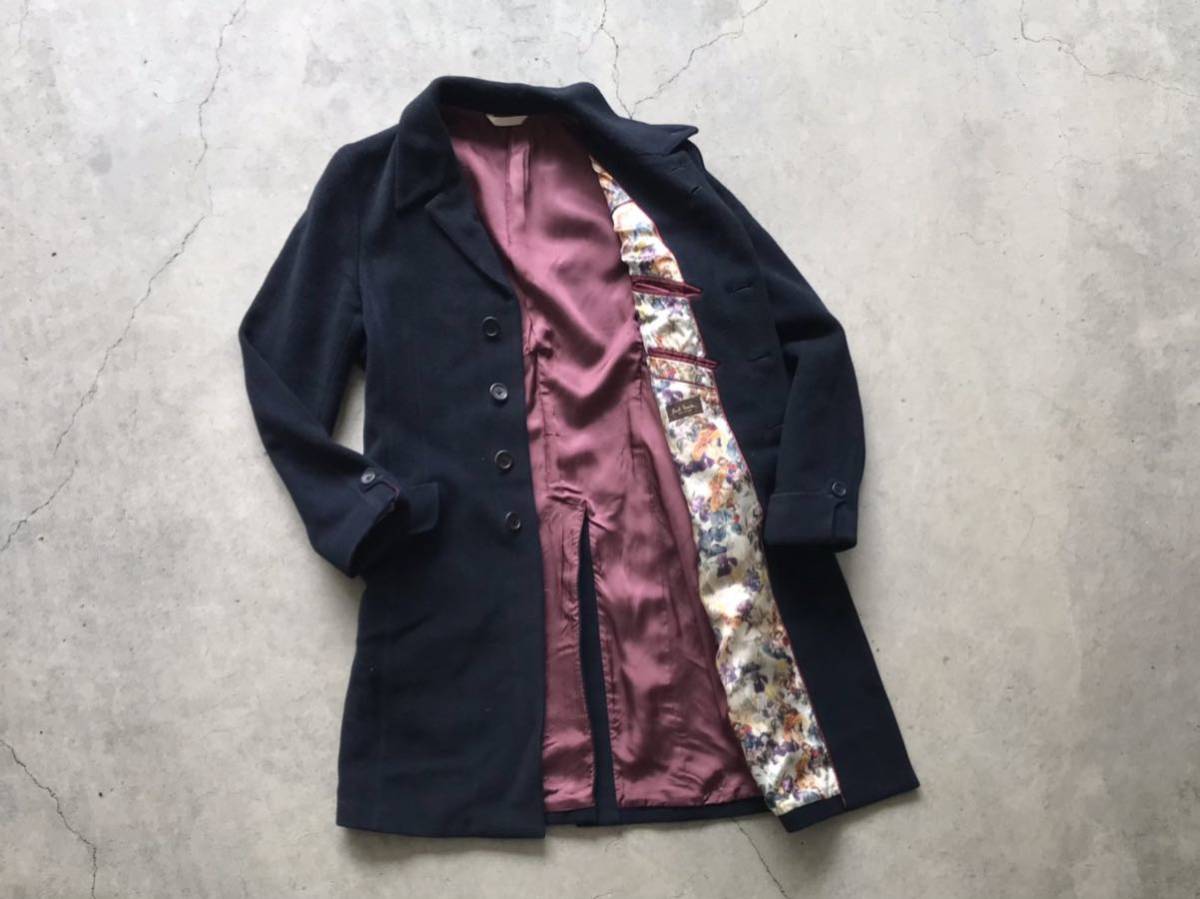 Paul Smith COLLECTION 花柄切り替え チェスターコート L ポールスミスコレクション メンズ ジャケット ウール(Lサイズ ...
