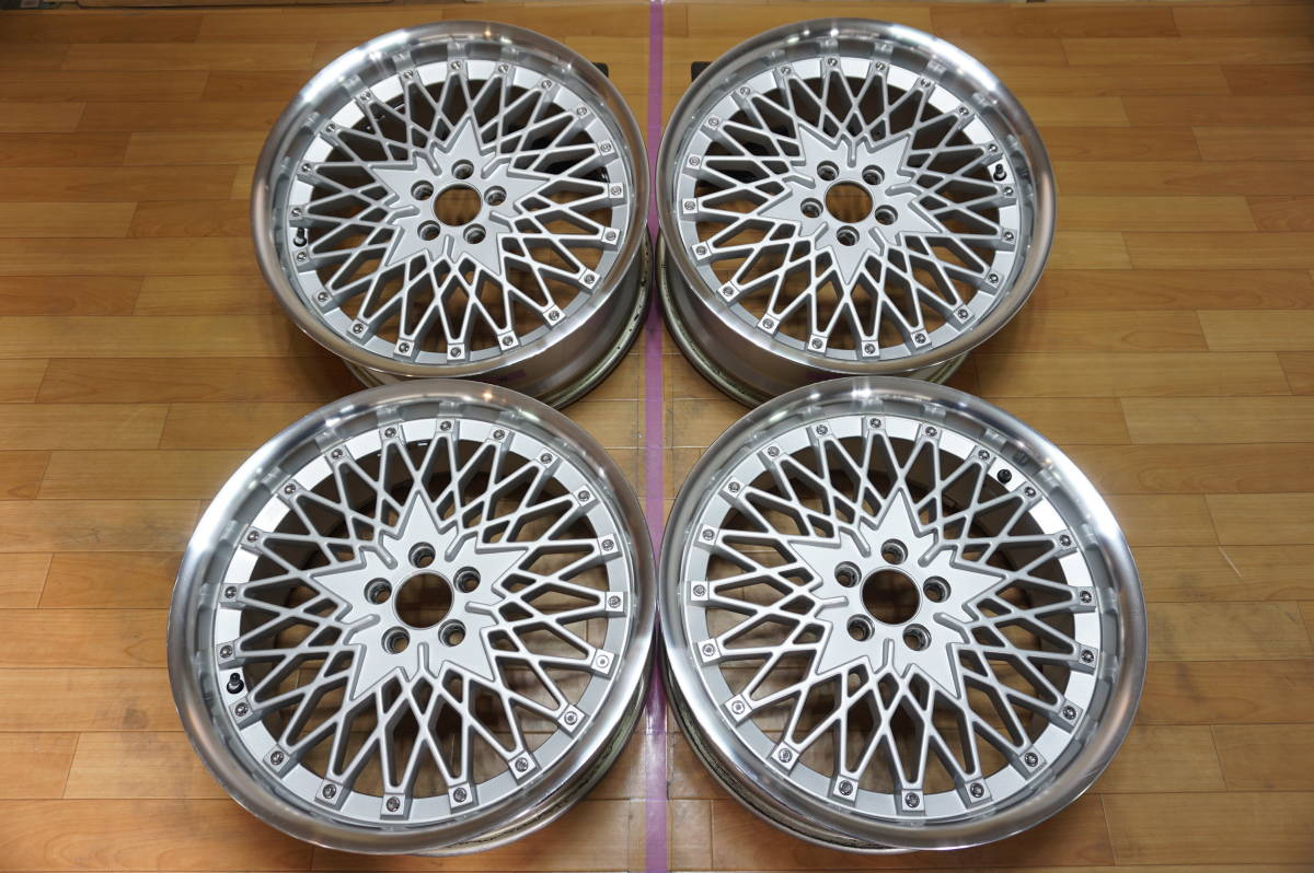 G1229【希少】SSR メッシュ風ホイール ☆ PCD100 8J+45 プリウス 86 