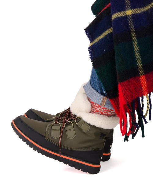 1.4万美品★ソレル ブーツ SOREL レディース 女性用 防水防寒ボア コージー カーニバル Nori/Black ウィメンズ オリーブ NL2297-383 24cm