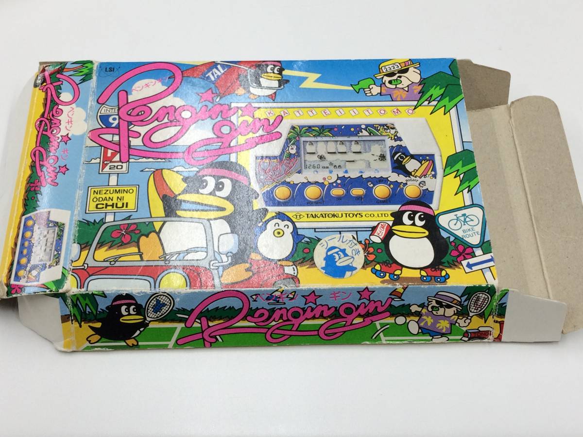 HB390) 動作品 タカクトイス ペンギンギン 箱説明書付き LSI 電子 