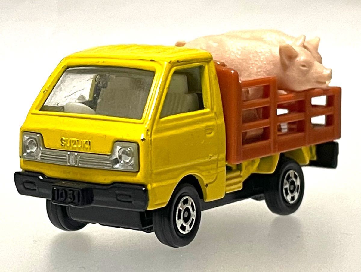 日本製トミカ 黒箱39 スズキ キャリイ 家畜運搬車 デッドストック