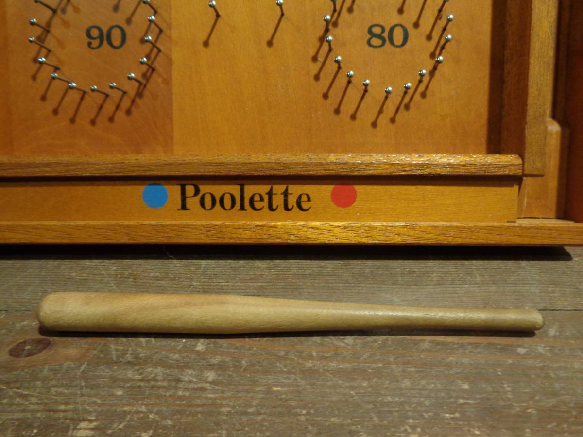 昭和レトロ】Poolette プーレー コリントゲーム 木製パチンコ