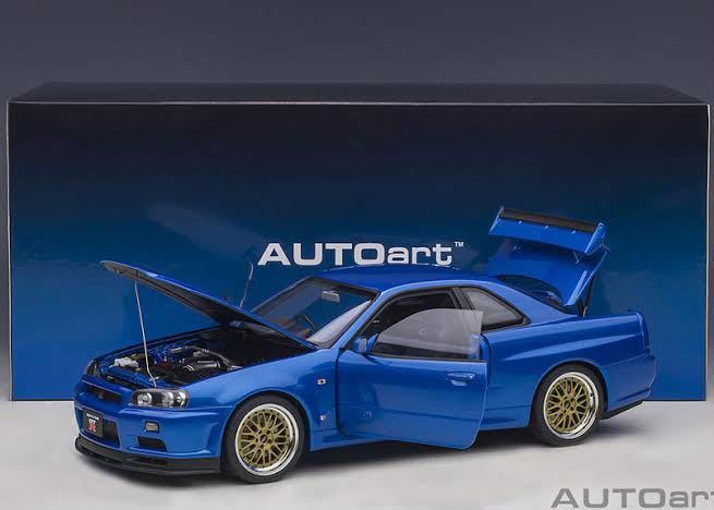 オートアート 1/18 スカイラインGT-R （R34）BBSホイール 1⁄18