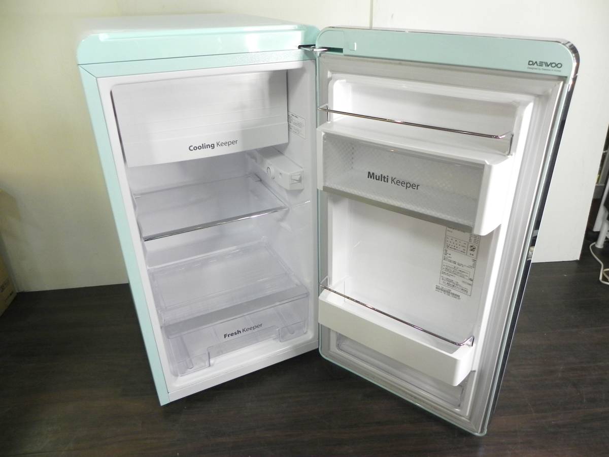 DAEWOO 150L 2ドア 冷蔵庫 DR-C15AR レトロ ホワイト 右開 DR-C15AR