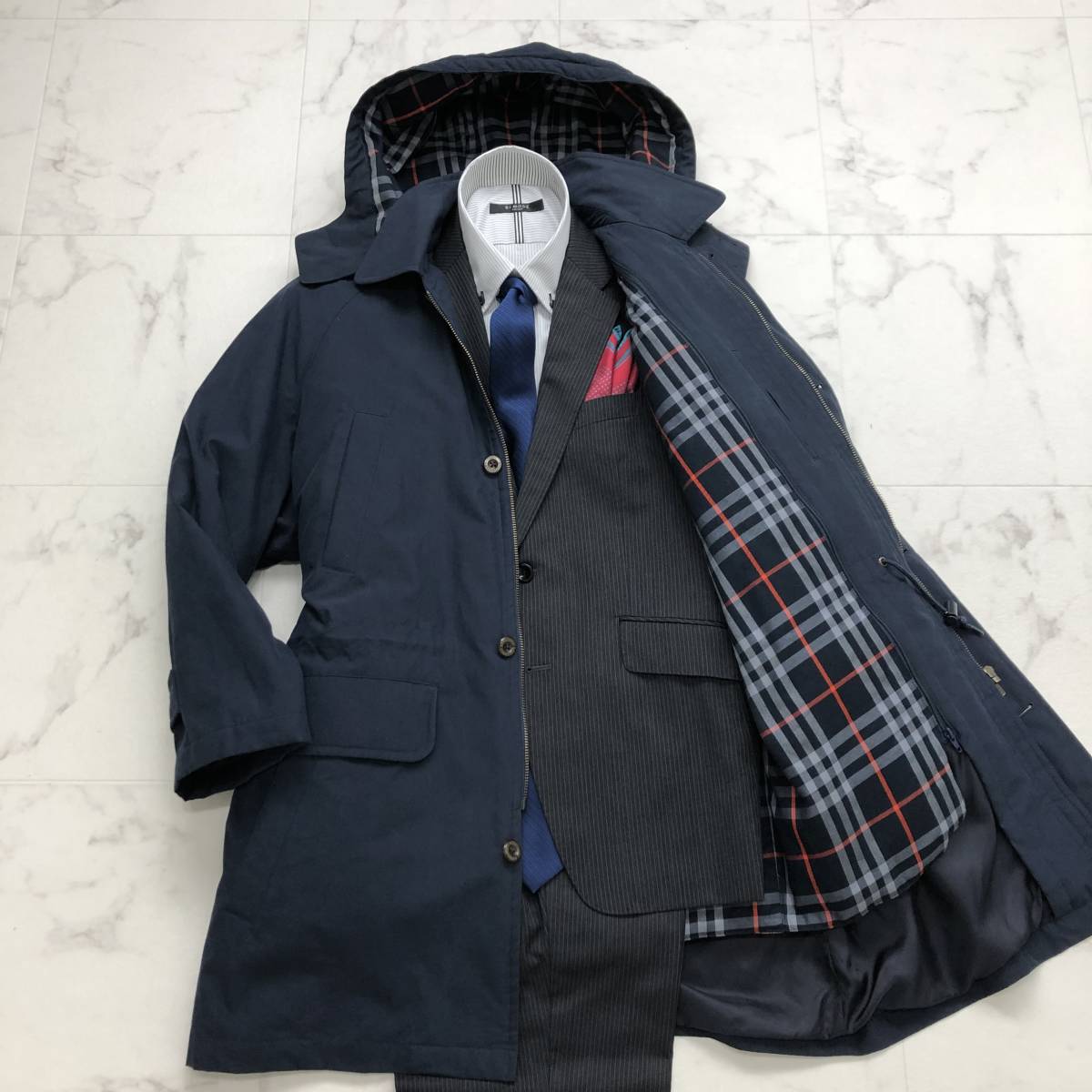 極暖ダウンライナー☆バーバリー【BURBERRY】ジップアップコート 
