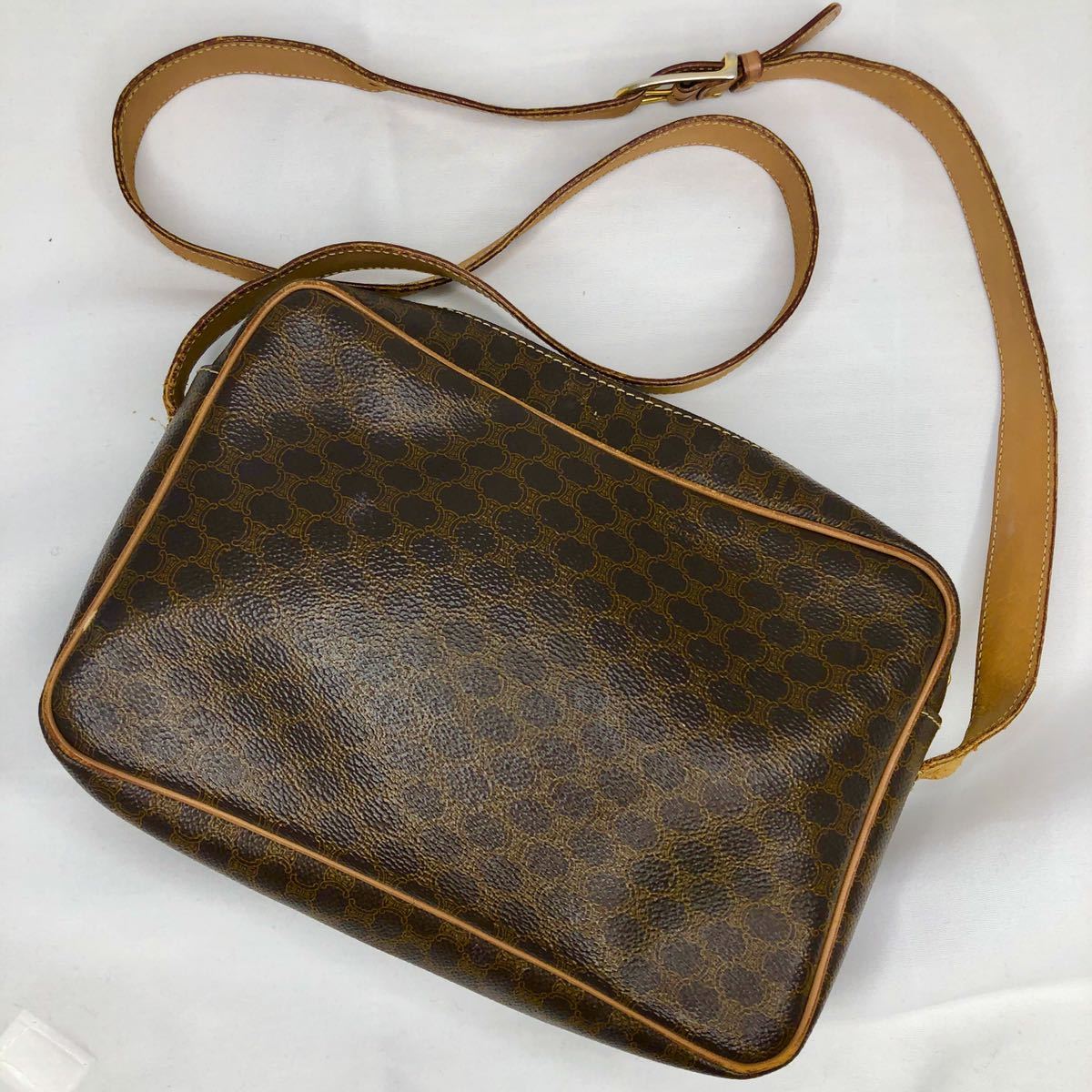 1円 極美品！CELINE セリーヌ マカダム ショルダーバッグ ポシェット 