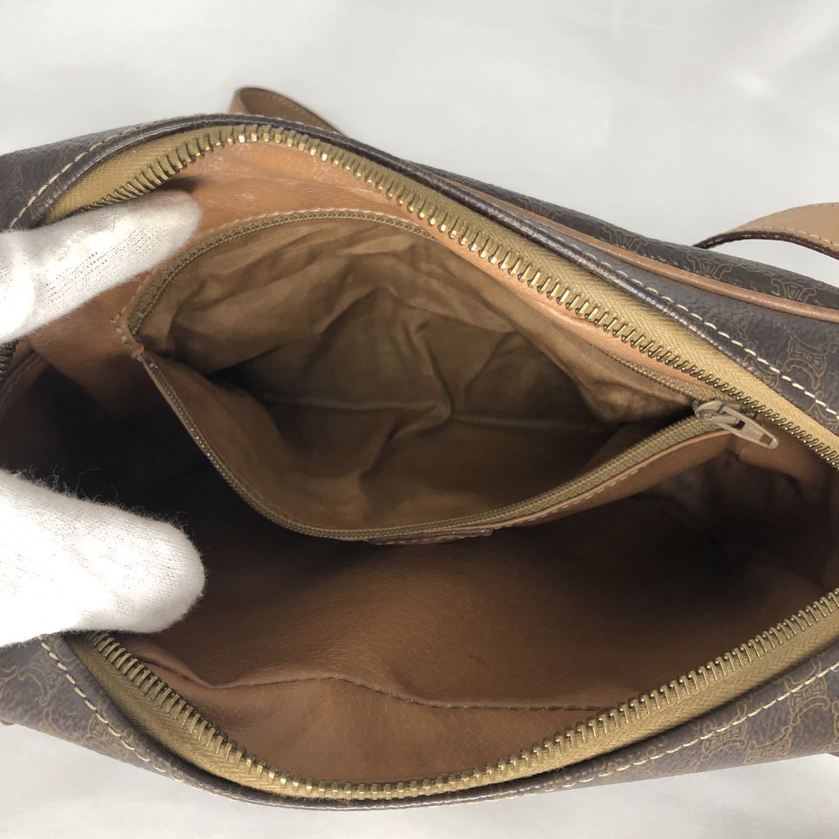 1円 極美品！CELINE セリーヌ マカダム ショルダーバッグ ポシェット 